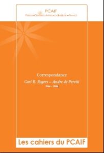 Couverture publication Correspondance Carl Rogers et André de Perreti PCAIF